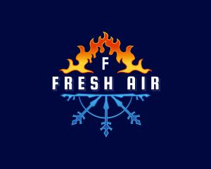 Heating Cooling HVAC logo design