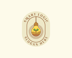 Leaf Seedling Lightbulb Innovations logo design