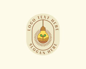 Environmental - Leaf Seedling Lightbulb Innovations logo design