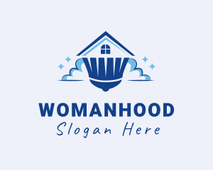 Homemaking - House Cleaning Broom logo design