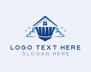 Maintenance - House Cleaning Broom logo design