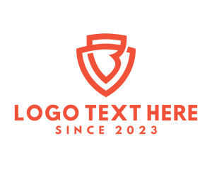 Security - Minimalist Shield Letter B logo design
