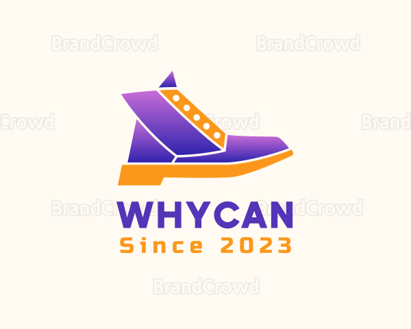 Modern Gradient Boots Shoe Logo
