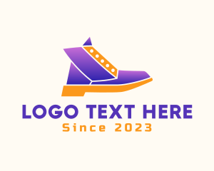 Footwear - Modern Gradient Boots Shoe logo design