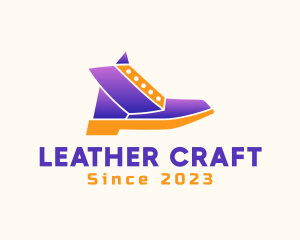 Modern Gradient Boots Shoe logo design