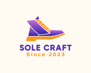 Modern Gradient Boots Shoe logo design