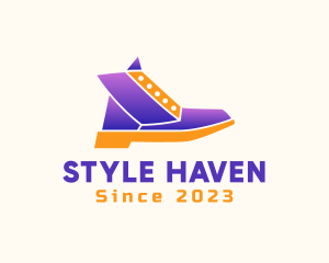 Shoe - Modern Gradient Boots Shoe logo design