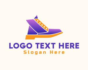 Modern Gradient Boots Shoe Logo