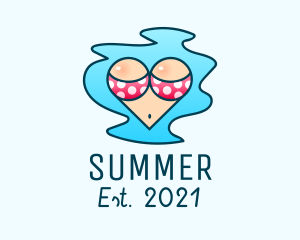 Heart Summer Swimsuit  logo design