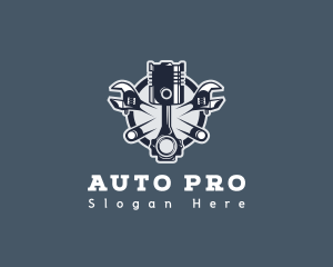 Work - Mechanic Wrench Engine logo design