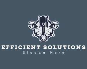 Work - Mechanic Wrench Engine logo design