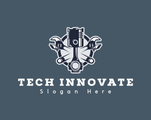 Innovate - Mechanic Wrench Engine logo design