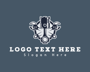 Work - Mechanic Wrench Engine logo design