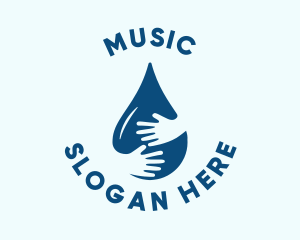 Fluid - Hand Water Droplet Sanitation logo design