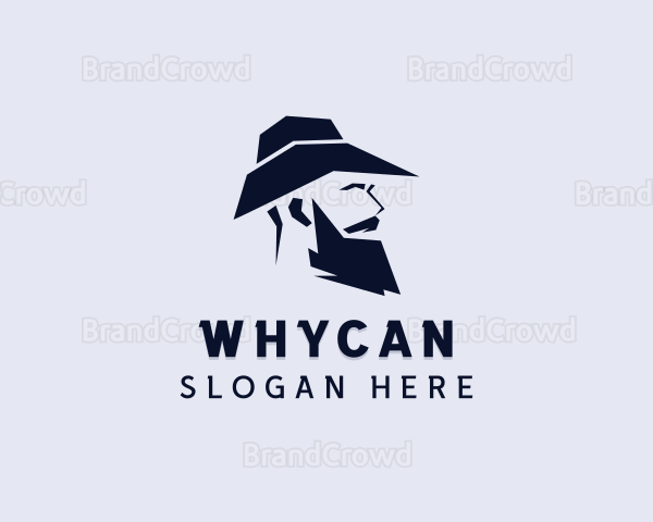 Hipster Beard Hat Logo