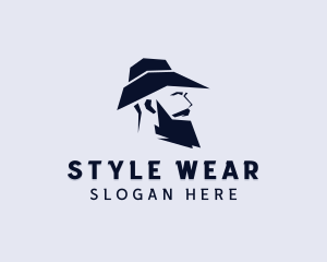 Hipster Beard Hat logo design