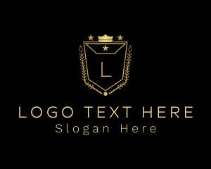 King - King Crown Shield Letter logo design