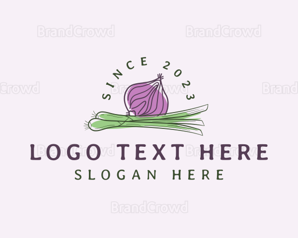 Onion Vegetable Crop Logo