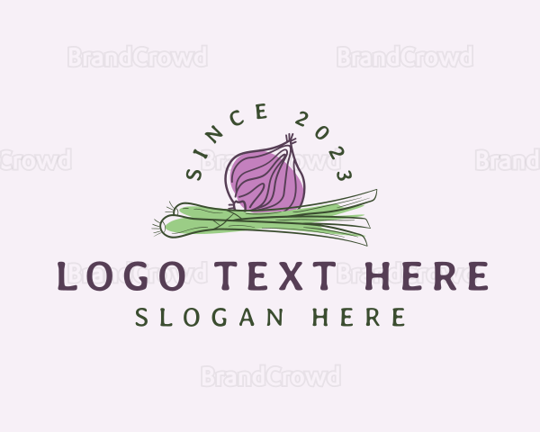 Onion Vegetable Crop Logo