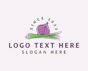 Farmer - Onion Vegetable Crop logo design