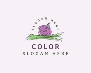 Onion Vegetable Crop Logo