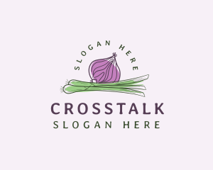 Onion Vegetable Crop Logo