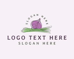 Onion Vegetable Crop Logo