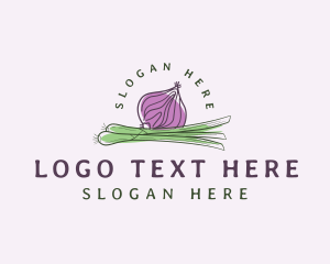 Onion Vegetable Crop Logo