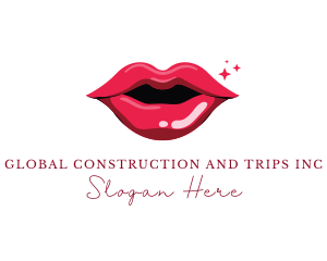 Cosmetics - Sexy Red Lips logo design