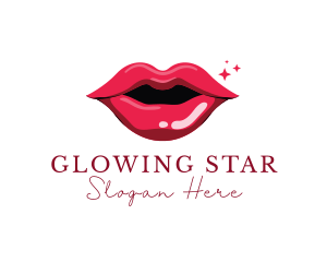 Shining - Sexy Red Lips logo design
