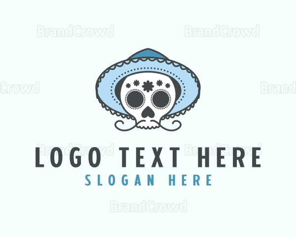 Mexican Hat Skull Logo