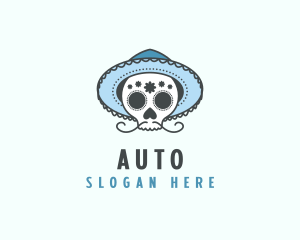 Mexican Hat Skull Logo