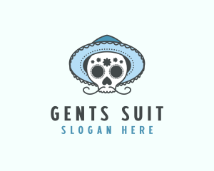 Mexican Hat Skull logo design