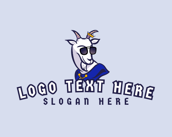 Goat - Goat Crown Gamer logo design