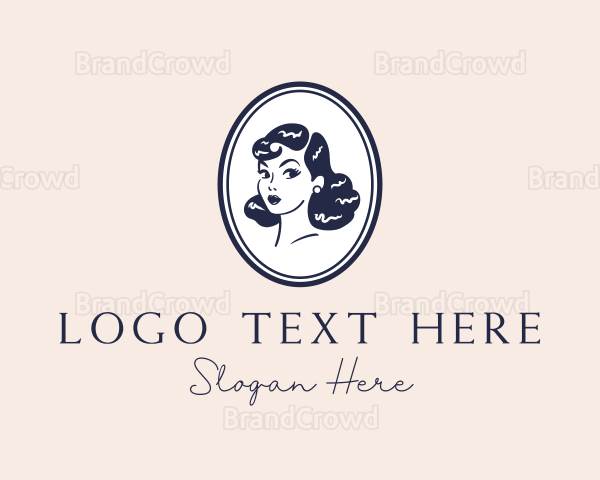 Beauty Pinup Woman Logo