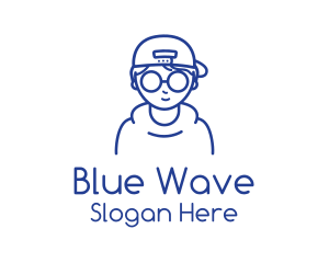 Blue - Blue Boy Monoline logo design
