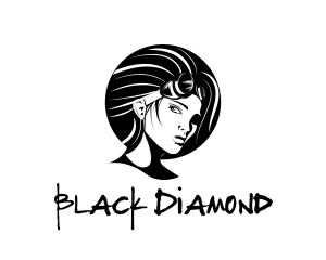 Black - Black Steampunk Goggles Woman Gaming logo design