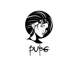 Black Steampunk Goggles Woman Gaming logo design