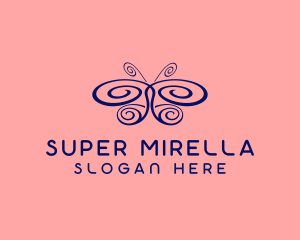 Wing Swirl Butterfly Logo