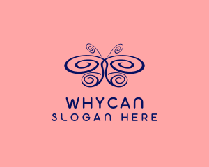 Wing Swirl Butterfly Logo