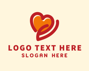 Finger Heart - Charity Heart Hand logo design