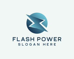 Flash Lightning Electrician  logo design