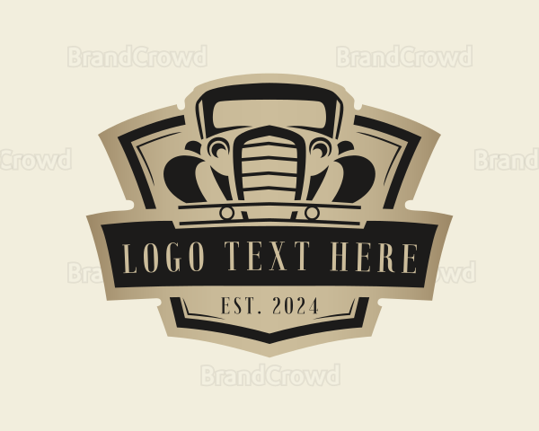 Vintage Car Transportation Logo