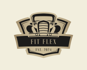 Restoration - Vintage Car Transportation logo design