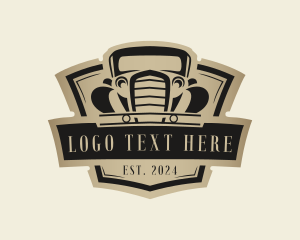 Restoration - Vintage Car Transportation logo design