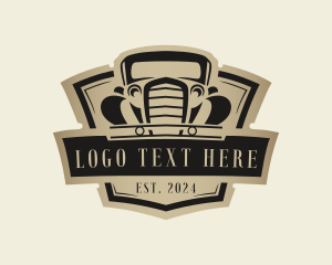 Vintage Car Transportation Logo