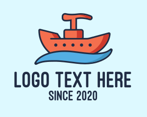Ferry - Liquid Sanitizer Boat logo design