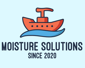 Liquid Sanitizer Boat logo design