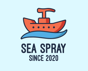 Liquid Sanitizer Boat logo design