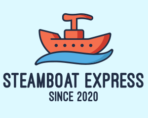 Steamboat - Liquid Sanitizer Boat logo design